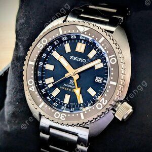 Full LUME TITANIUM GMT TURTLE PREMIUM Mod Automatic Diver Watch 45mm SAPPHIRE